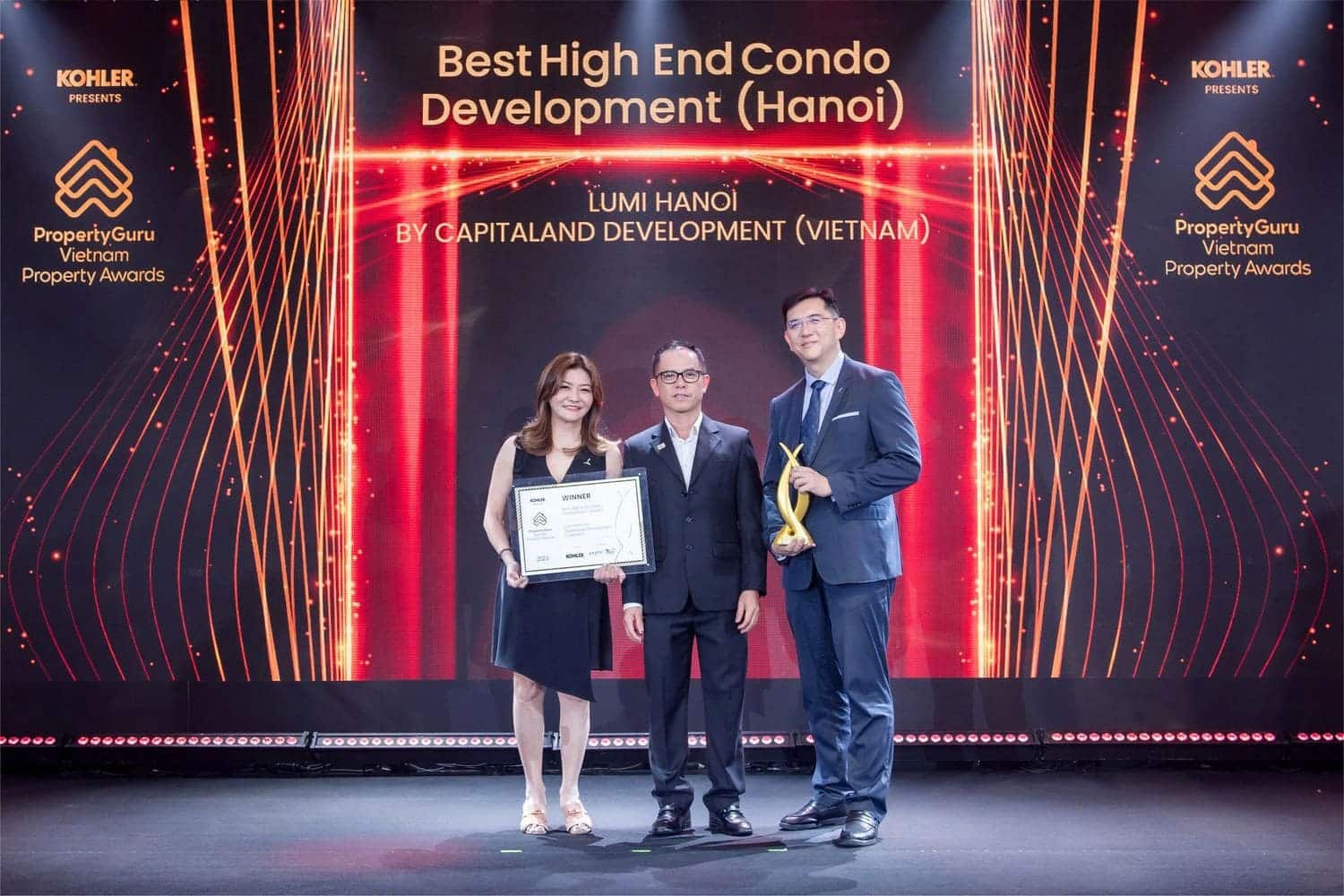 Lumi Hanoi, dự án nhà ở cao cấp của CLD vừa ra mắt tại phía tây Hà Nội, chiến thắng 3 giải thưởng tại Giải thưởng bất động sản Việt Nam PropertyGuru 2023.