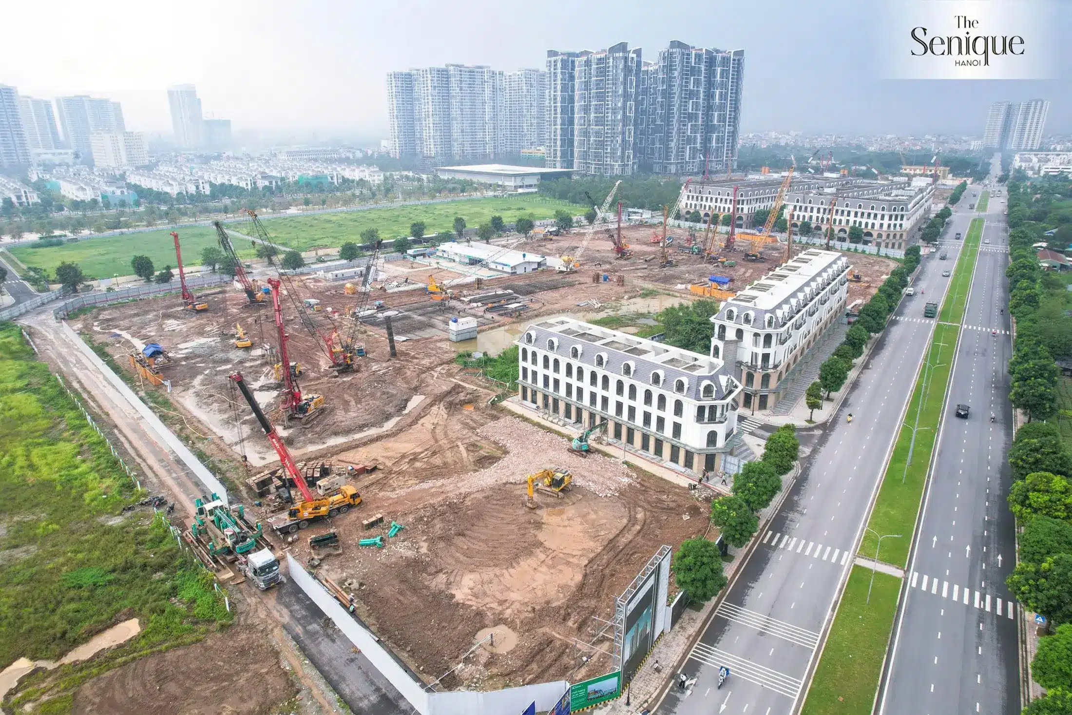 Tiến độ xây dựng dự án The Senique Hanoi vào tháng 10 năm 2024