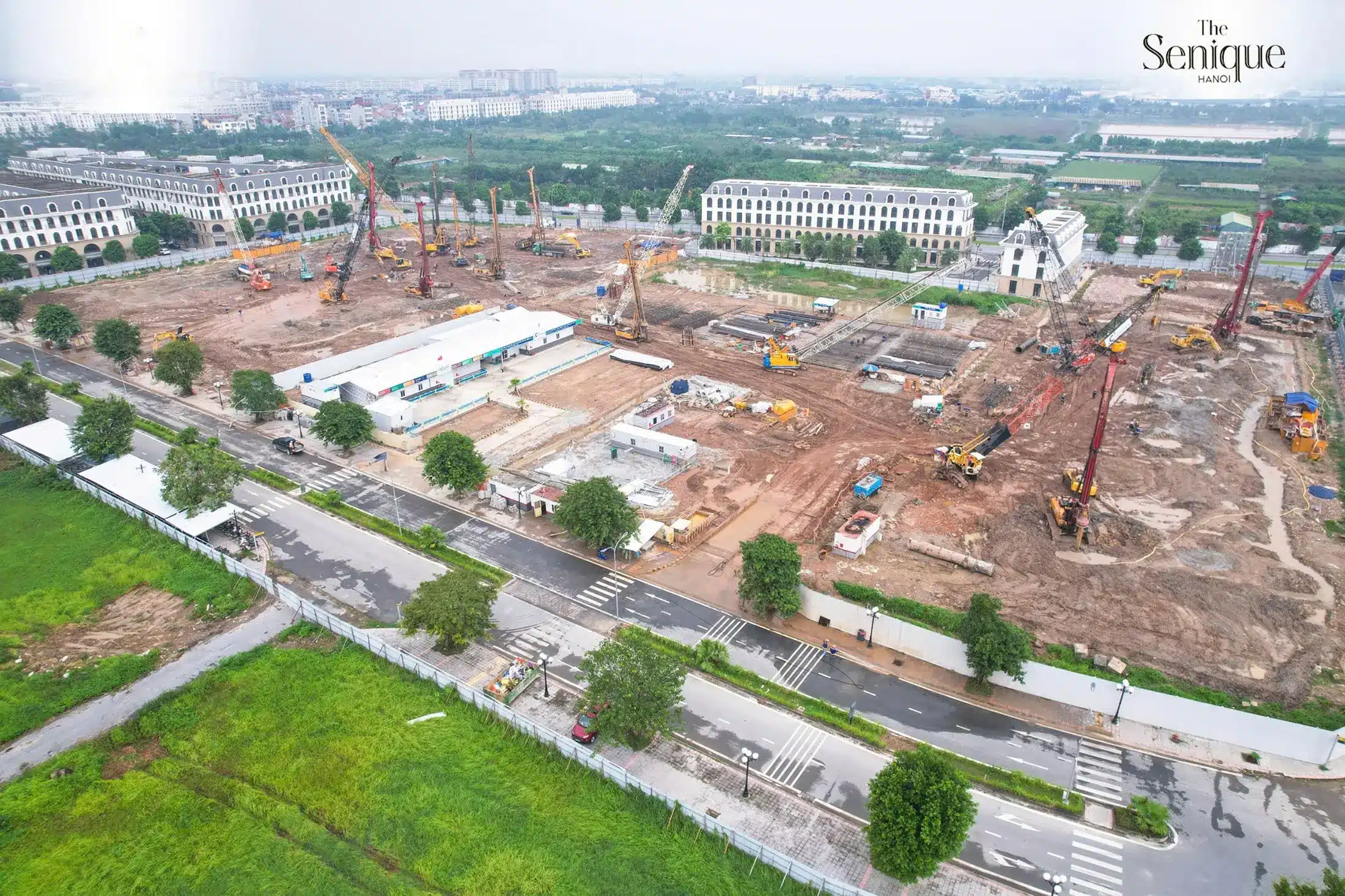 Tiến độ xây dựng dự án The Senique Hanoi vào tháng 10 năm 2024