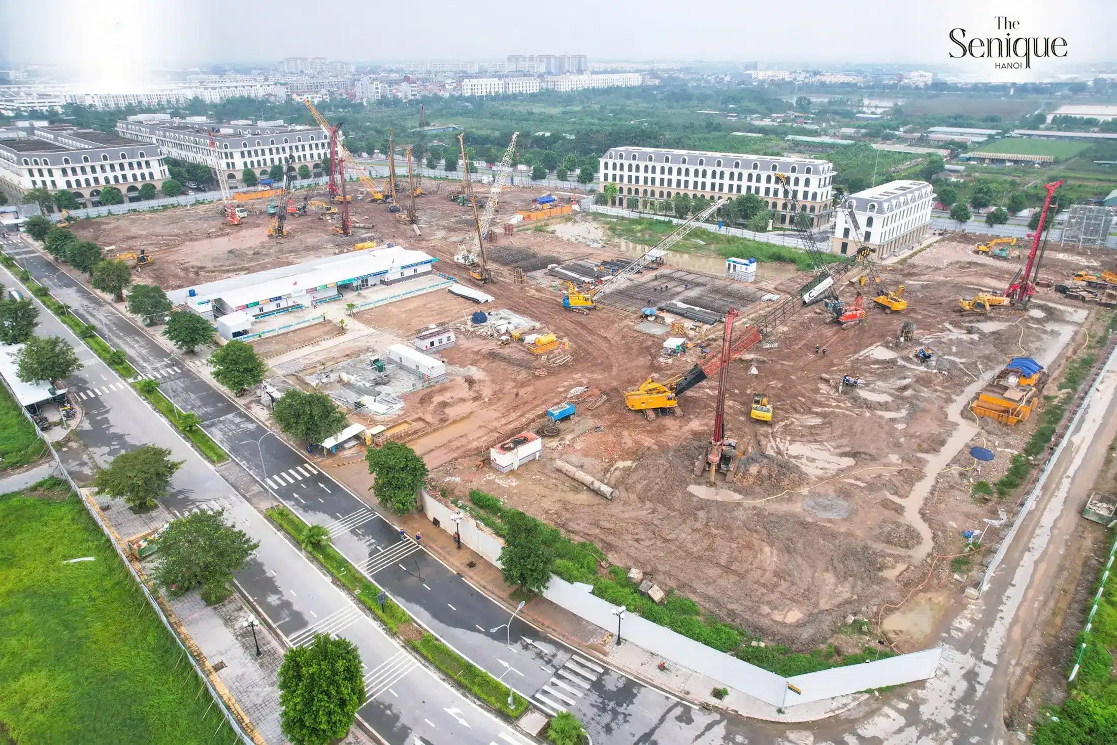 Tiến độ xây dựng dự án The Senique Hanoi vào tháng 10 năm 2024