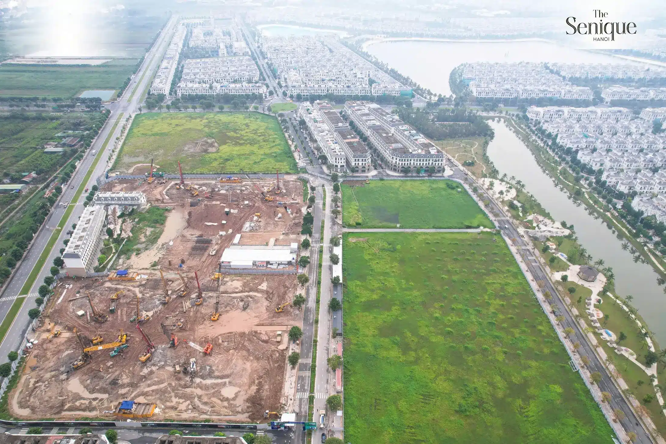 Tiến độ xây dựng dự án The Senique Hanoi vào tháng 10 năm 2024