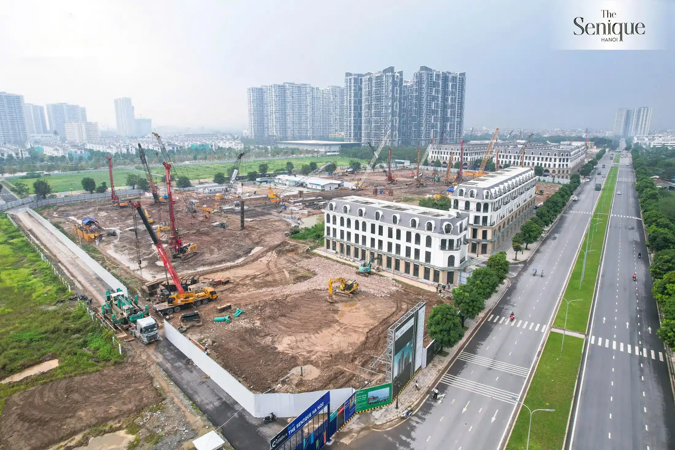 Tiến độ xây dựng dự án The Senique Hanoi vào tháng 10 năm 2024