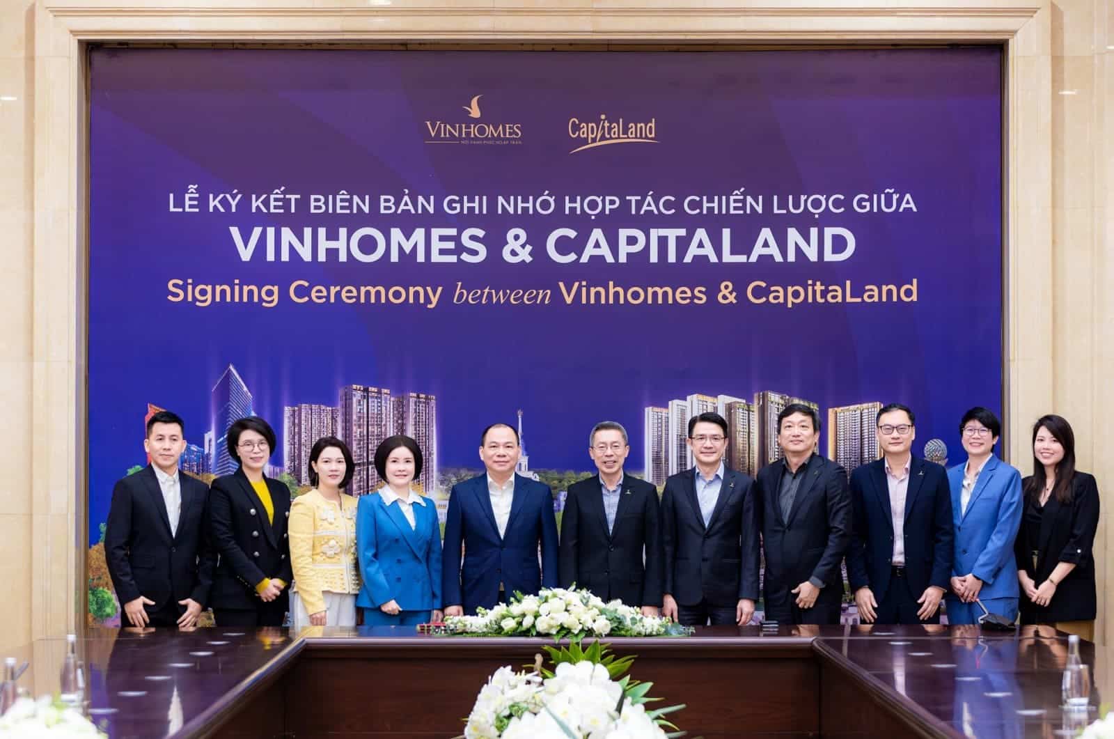 Lễ ký kết hợp tác chiến lược giữa Vinhomes và CapitaLand phát triển dự án The Fullton – CapitaLand.