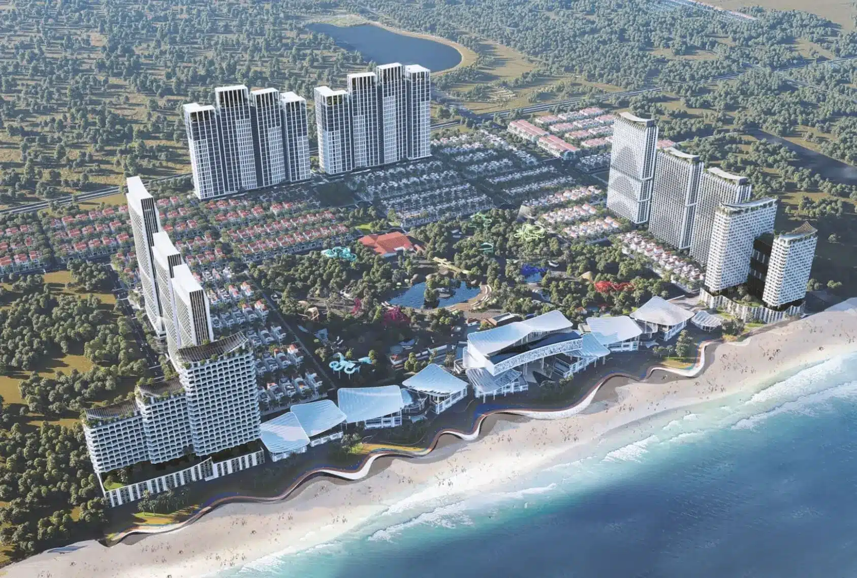 Toàn cảnh dự án Blanca City với quy mô 96 ha tại TP Vũng Tàu, được phát triển bởi Tập đoàn Sun Group.