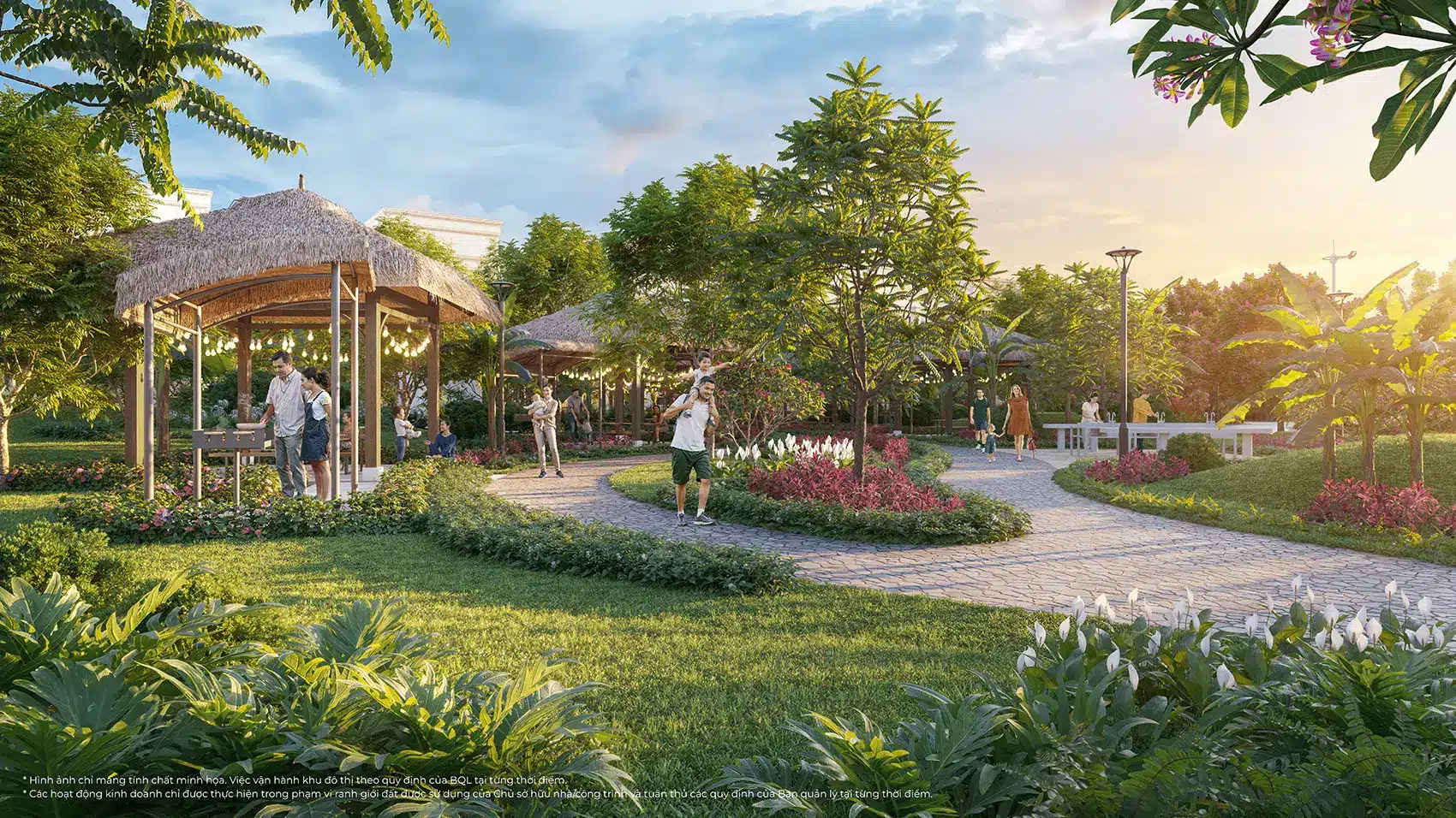 Khuôn viên xanh mát và tiện nghi tại Vinhomes Green City mang đến cuộc sống lý tưởng cho cư dân.