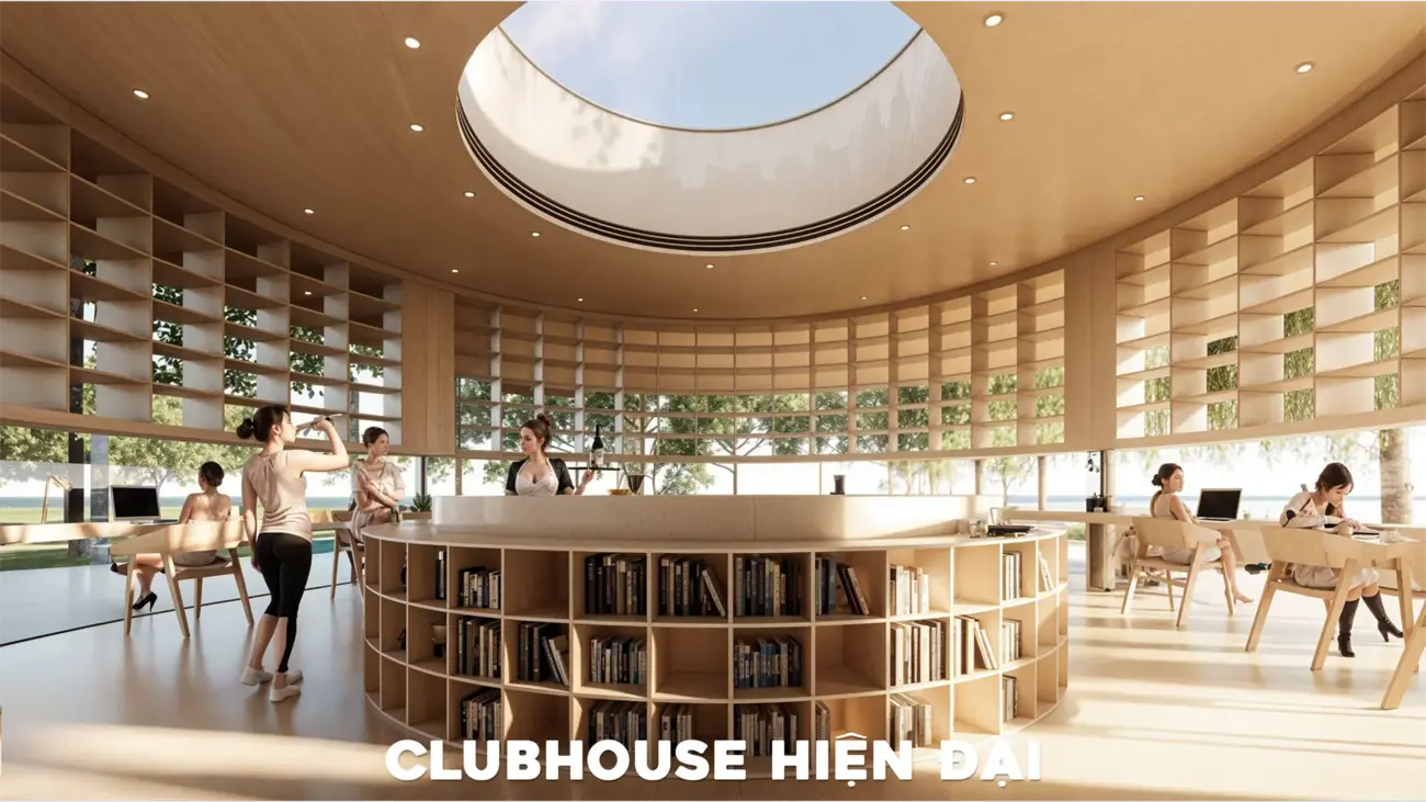Không gian thư giãn và sáng tạo tại Clubhouse hiện đại.