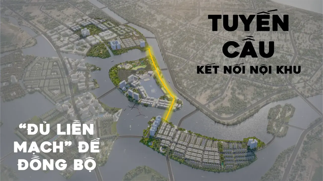 Tuyến cầu nội khu tạo sự kết nối liên mạch, đồng bộ cho khu đô thị.